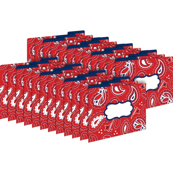 Barker Creek Bandana Designer Letter Size File Folders, 24/Package 3943 - main